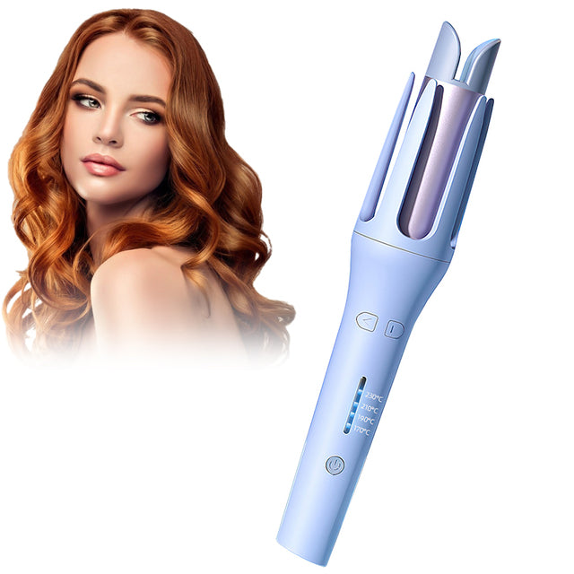 Automatic Electric Hair Curler and Waver Iron – Cordless Rotating Curling Wand for Effortless Beach Waves & Styling