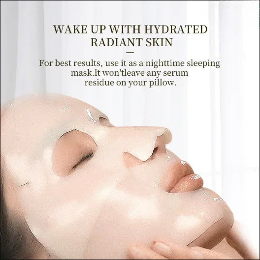 Hydrating nighttime sleeping face mask for radiant skin, gentle serum formula, no pillow residue