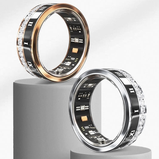 multi functional home diamond inlaid smart ring wearable technology